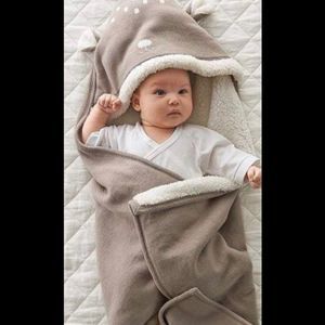 Pottery Barn Hooded Forest Friend Blanket